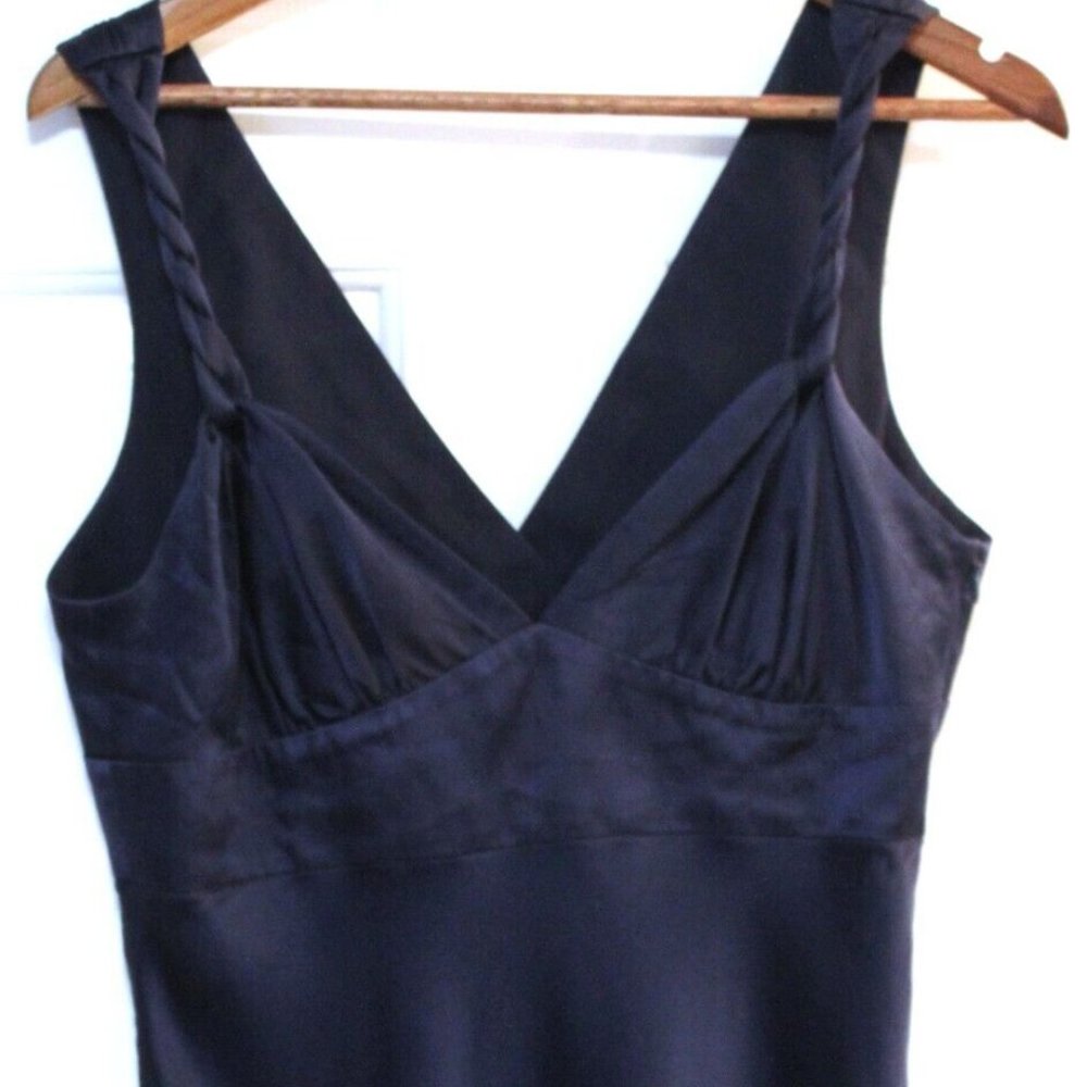 Trina Turk women's tank blouse size large blue silk office camisole